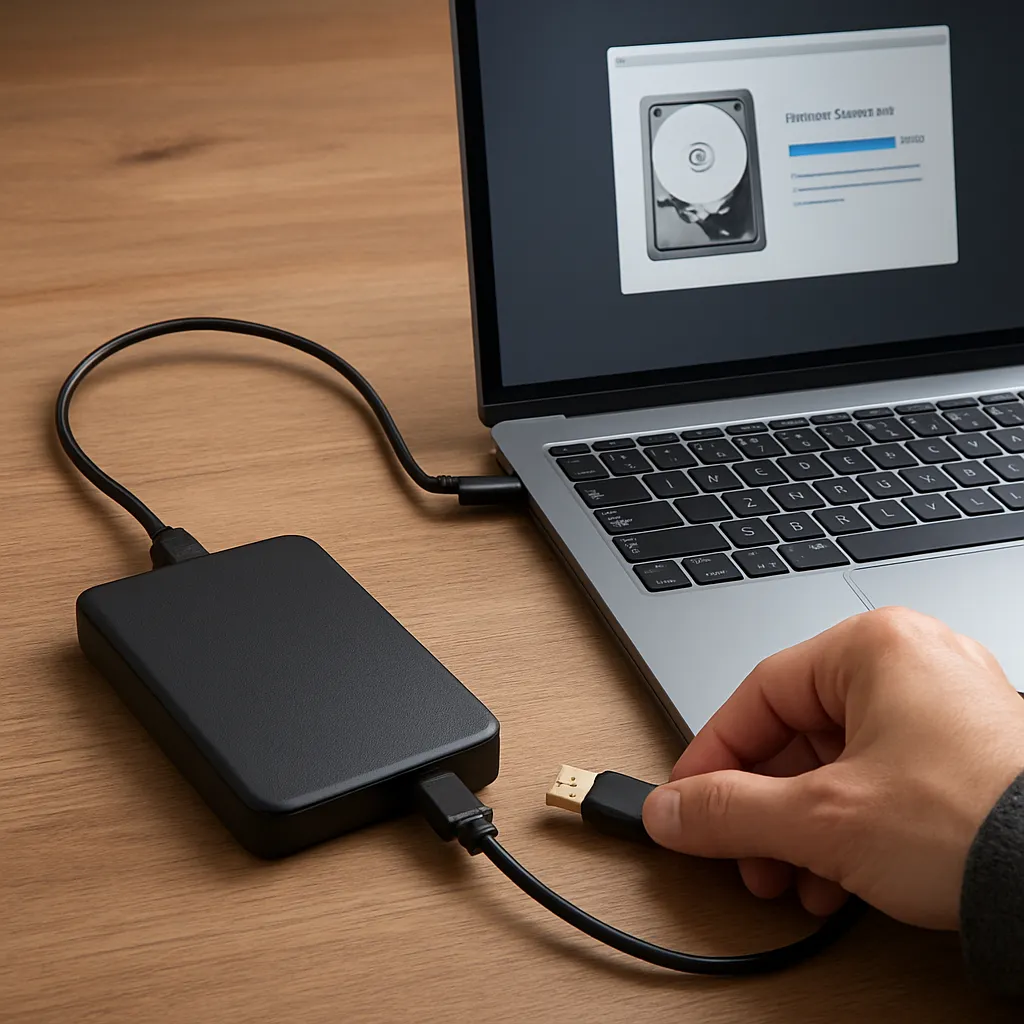 Récupération de données sur un disque dur externe portable